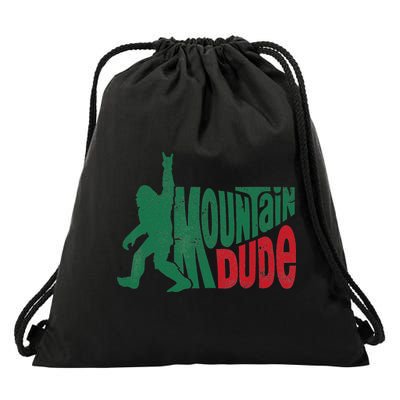Mountain Dude Bigfoot Sasquatch Hiking Funny Drawstring Bag