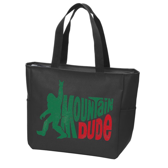 Mountain Dude Bigfoot Sasquatch Hiking Funny Zip Tote Bag