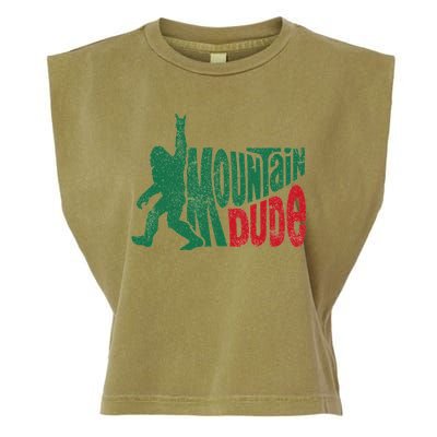Mountain Dude Bigfoot Sasquatch Hiking Funny Garment-Dyed Women's Muscle Tee