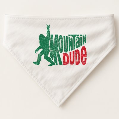 Mountain Dude Bigfoot Sasquatch Hiking Funny USA-Made Doggie Bandana