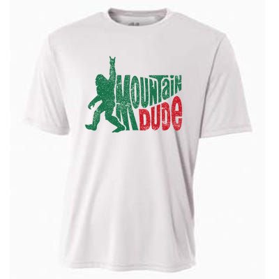 Mountain Dude Bigfoot Sasquatch Hiking Funny Cooling Performance Crew T-Shirt