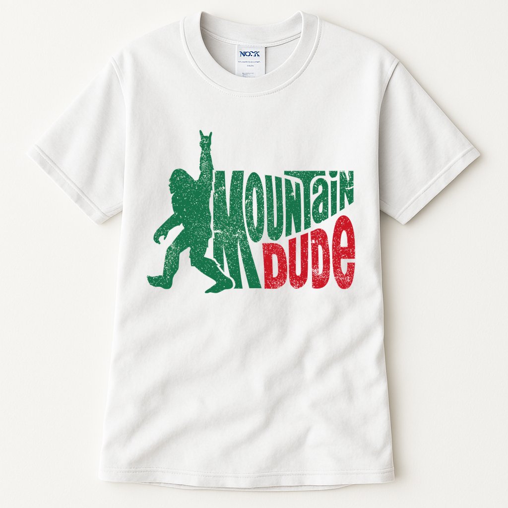 Mountain Dude Bigfoot Sasquatch Hiking Funny Tall T-Shirt