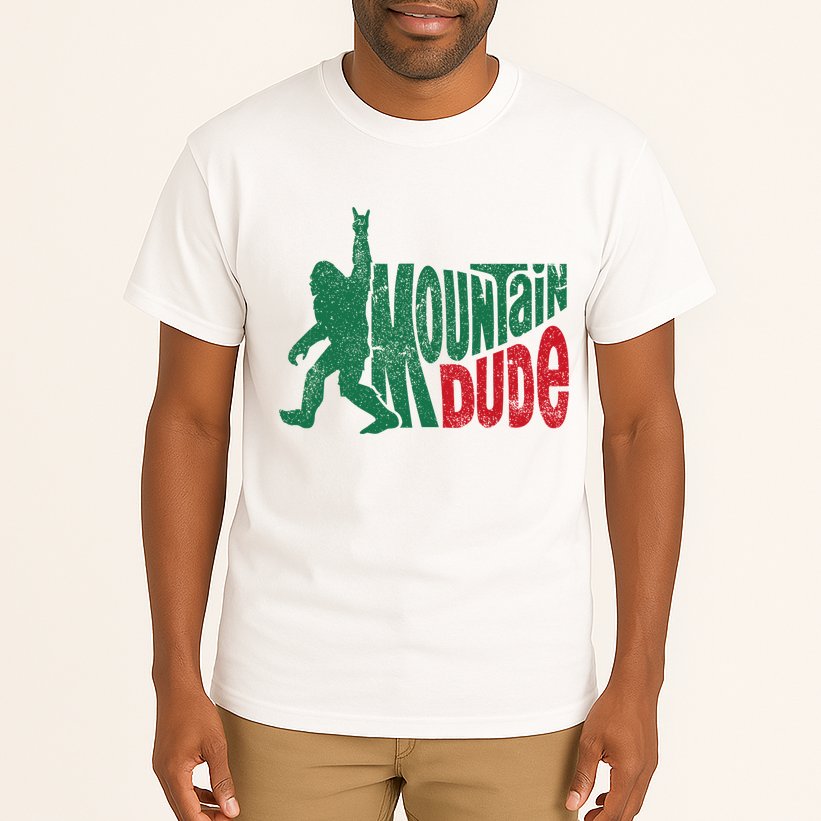 Mountain Dude Bigfoot Sasquatch Hiking Funny Tall T-Shirt