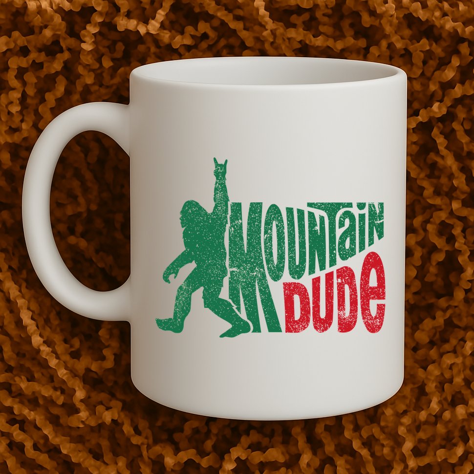 Mountain Dude Bigfoot Sasquatch Hiking Funny Mug