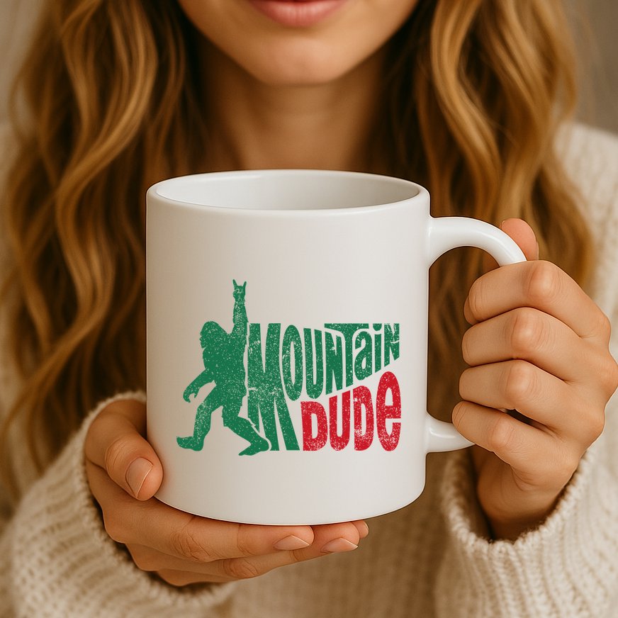 Mountain Dude Bigfoot Sasquatch Hiking Funny Mug
