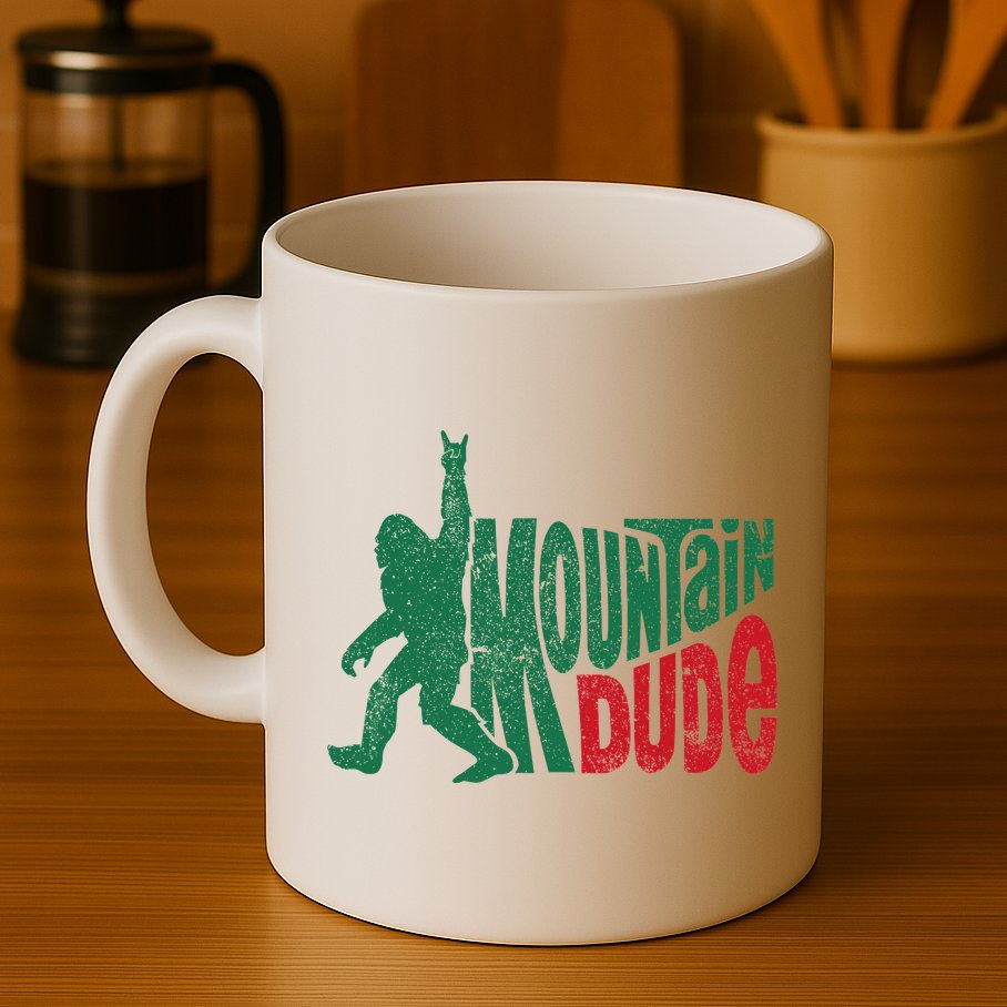 Mountain Dude Bigfoot Sasquatch Hiking Funny Mug