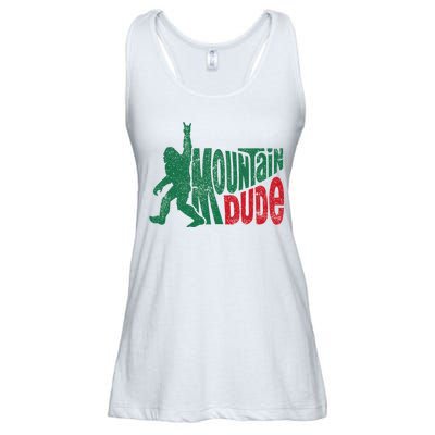 Mountain Dude Bigfoot Sasquatch Hiking Funny Ladies Essential Flowy Tank