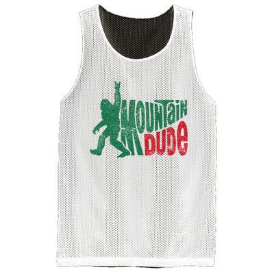 Mountain Dude Bigfoot Sasquatch Hiking Funny Mesh Reversible Basketball Jersey Tank