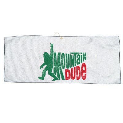 Mountain Dude Bigfoot Sasquatch Hiking Funny Large Microfiber Waffle Golf Towel