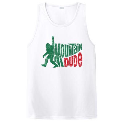 Mountain Dude Bigfoot Sasquatch Hiking Funny PosiCharge Competitor Tank