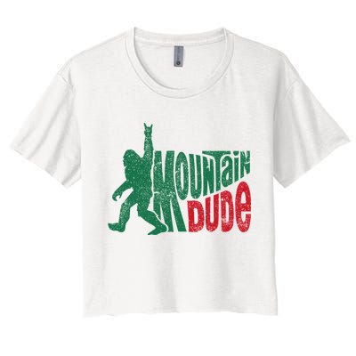 Mountain Dude Bigfoot Sasquatch Hiking Funny Crop Top