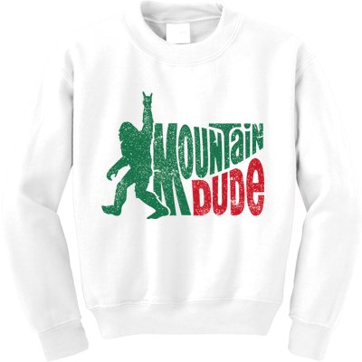 Mountain Dude Bigfoot Sasquatch Hiking Funny Kids Sweatshirt