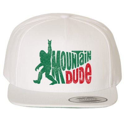 Mountain Dude Bigfoot Sasquatch Hiking Funny Wool Snapback Cap