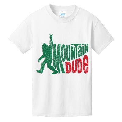 Mountain Dude Bigfoot Sasquatch Hiking Funny Kids T-Shirt