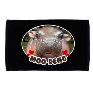 Moo Deng Bouncy Pig In Thai Picture The Cute Baby Hippo Microfiber Hand Towel