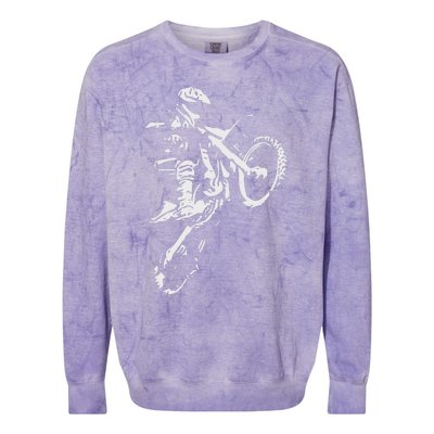 Motocross Dirt Bike Colorblast Crewneck Sweatshirt