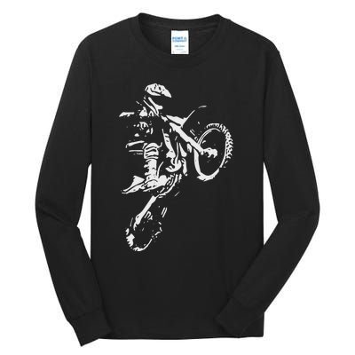 Motocross Dirt Bike Tall Long Sleeve T-Shirt