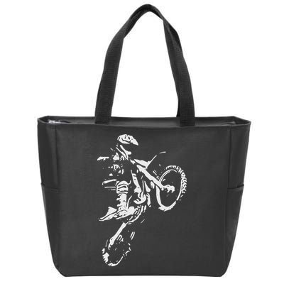 Motocross Dirt Bike Zip Tote Bag