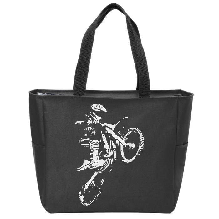 Motocross Dirt Bike Zip Tote Bag