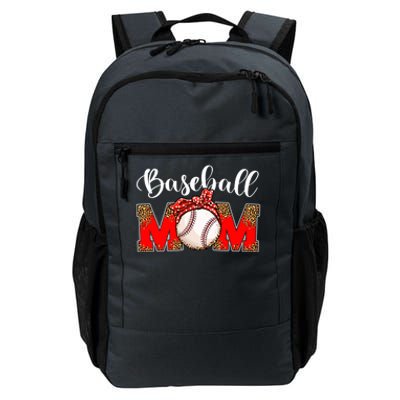 Mother's Day Baseball Mom Leopard Game Day Mom Life Funny Gift Daily Commute Backpack