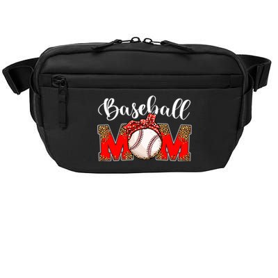 Mother's Day Baseball Mom Leopard Game Day Mom Life Funny Gift Crossbody Pack