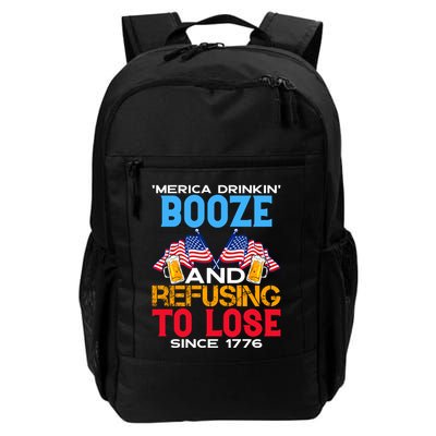 Merica Drinkin Booze And Refusing To Lose Since 1776 4th Of July USA Backpack