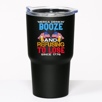 Merica Drinkin Booze And Refusing To Lose Since 1776 4th Of July USA Tumbler