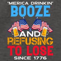 Merica Drinkin Booze And Refusing To Lose Since 1776 4th Of July USA Vector Backpack