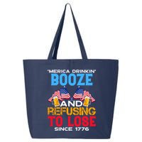 Merica Drinkin Booze And Refusing To Lose Since 1776 4th Of July USA 25L Jumbo Tote
