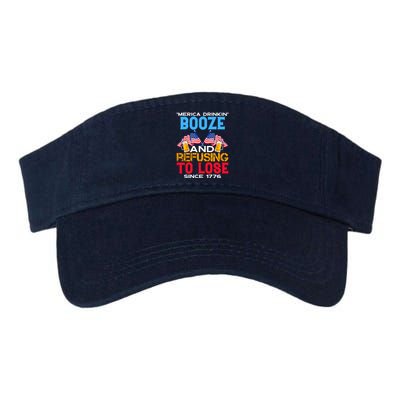 Merica Drinkin Booze And Refusing To Lose Since 1776 4th Of July USA Visor