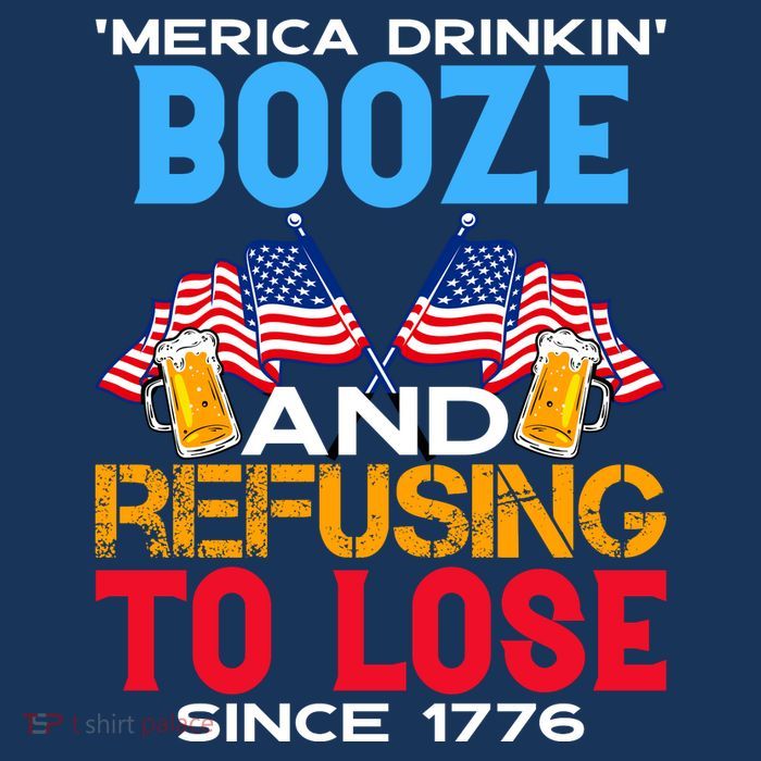 Merica Drinkin Booze And Refusing To Lose Since 1776 4th Of July USA Visor