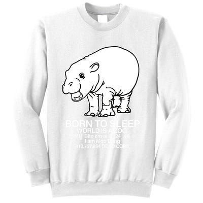 Moo Deng Born To Sleep Sweatshirt