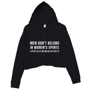 Men Dont Belong Protect Womens Sports Crop Fleece Hoodie