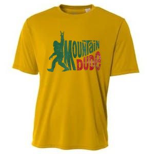 Mountain Dude Bigfoot Sasquatch Rock On Cooling Performance Crew T-Shirt