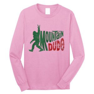 Mountain Dude Bigfoot Sasquatch Rock On Long Sleeve Shirt