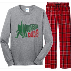 Mountain Dude Bigfoot Sasquatch Rock On Long Sleeve Pajama Set