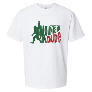 Mountain Dude Bigfoot Sasquatch Rock On Sueded Cloud Jersey T-Shirt