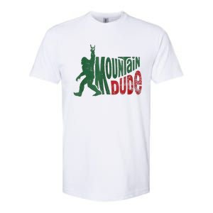 Mountain Dude Bigfoot Sasquatch Rock On Softstyle CVC T-Shirt