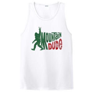 Mountain Dude Bigfoot Sasquatch Rock On PosiCharge Competitor Tank