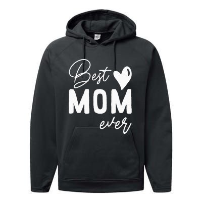 Mothers Day Best Mom Ever Gifts From Daughter  Mom Performance Fleece Hoodie