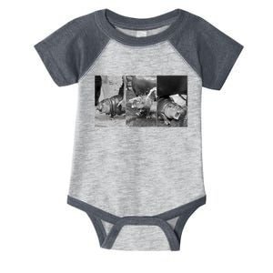 Moo Deng Baby Hippo Zoo Baby Hippo Black And White Infant Baby Jersey Bodysuit