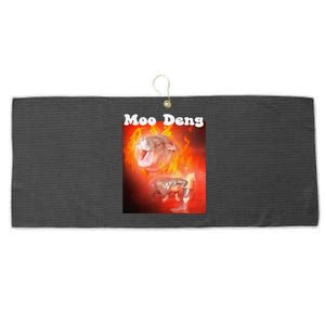 Moo Deng Bouncy Pig In Thai Fire Picture The Cute Baby Hippo Large Microfiber Waffle Golf Towel