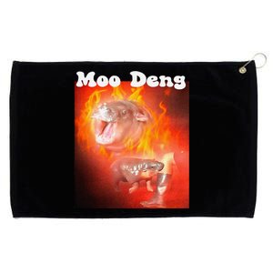 Moo Deng Bouncy Pig In Thai Fire Picture The Cute Baby Hippo Grommeted Golf Towel