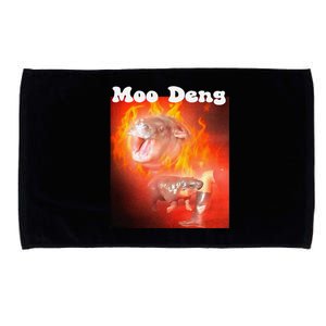 Moo Deng Bouncy Pig In Thai Fire Picture The Cute Baby Hippo Microfiber Hand Towel