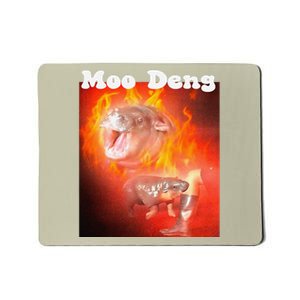 Moo Deng Bouncy Pig In Thai Fire Picture The Cute Baby Hippo Mousepad