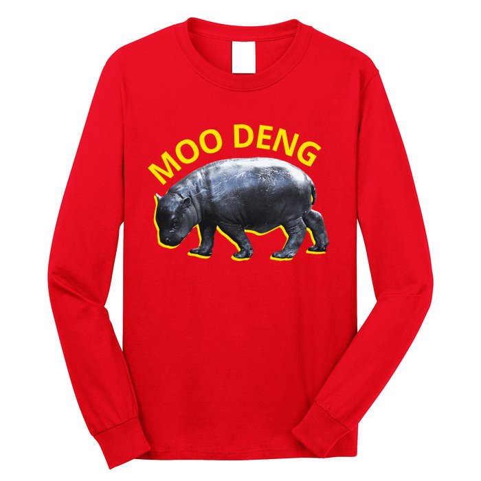 Moo Deng Baby Hippo Long Sleeve Shirt