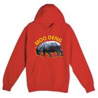 Moo Deng Baby Hippo Premium Pullover Hoodie