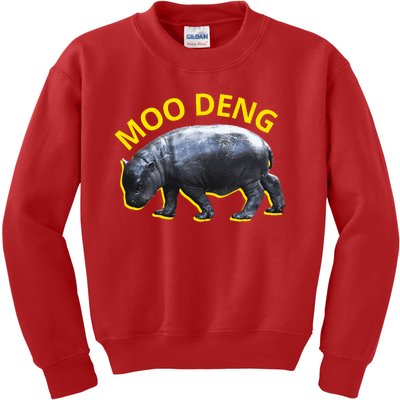 Moo Deng Baby Hippo Kids Sweatshirt