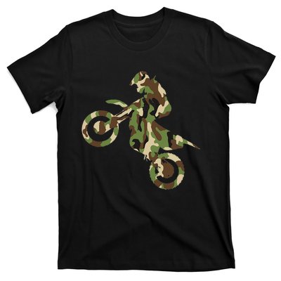 Motocross Dirt Bike Racing Camo Camouflage T-Shirt