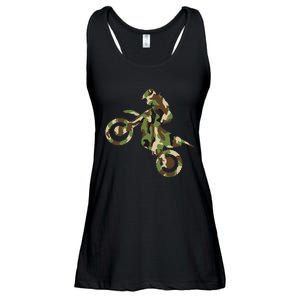 Motocross Dirt Bike Racing Camo Camouflage Ladies Essential Flowy Tank